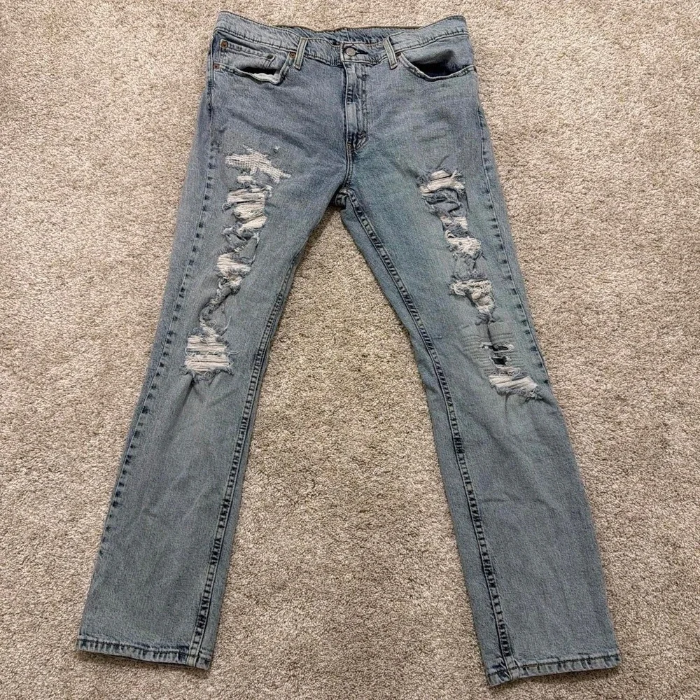 Levi's 511 Distressed Jeans | Light Wash | 36x30